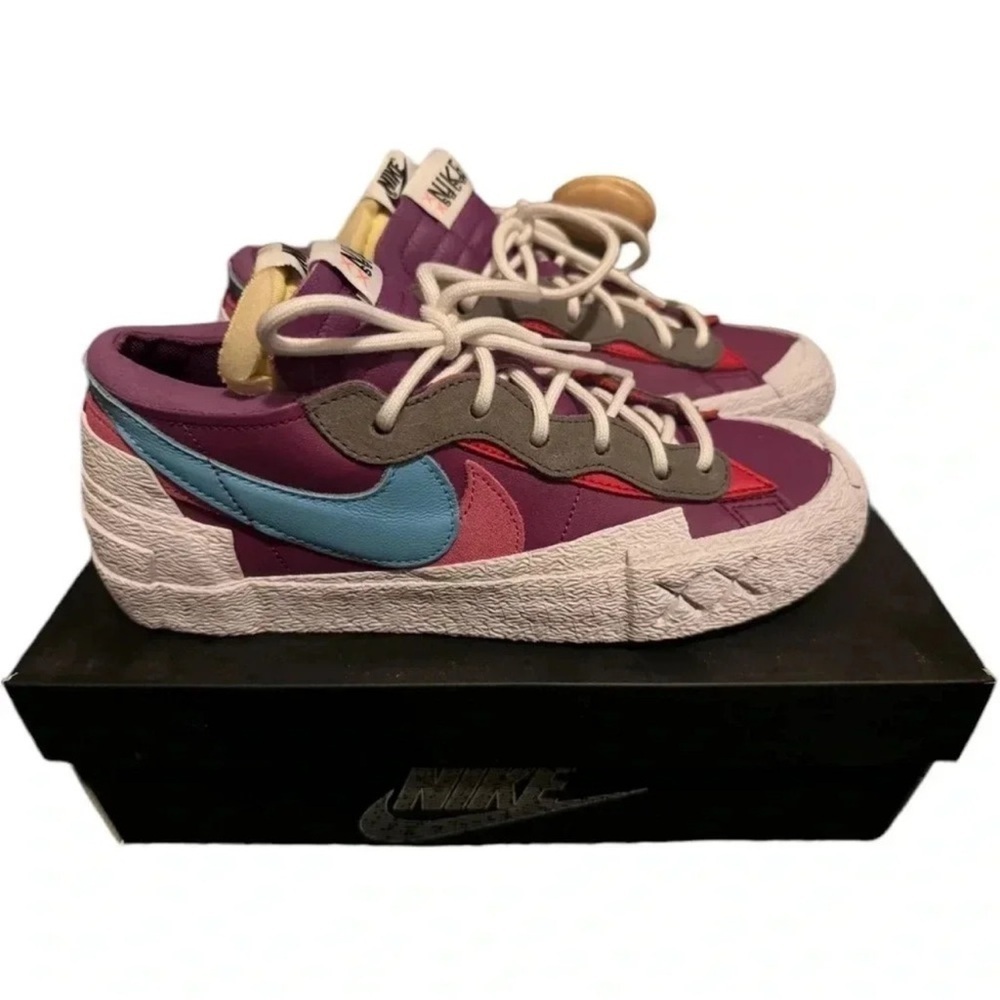 Nike Blazer Low sacai KAWS Purple Dusk Mens Size 8.5 Women’s Size 10 - Picture 2 of 7